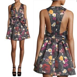 Alice + Olivia Daralee Floral Fit & Flare Party Dress *WITHOUT* Bow Belt 10 New
